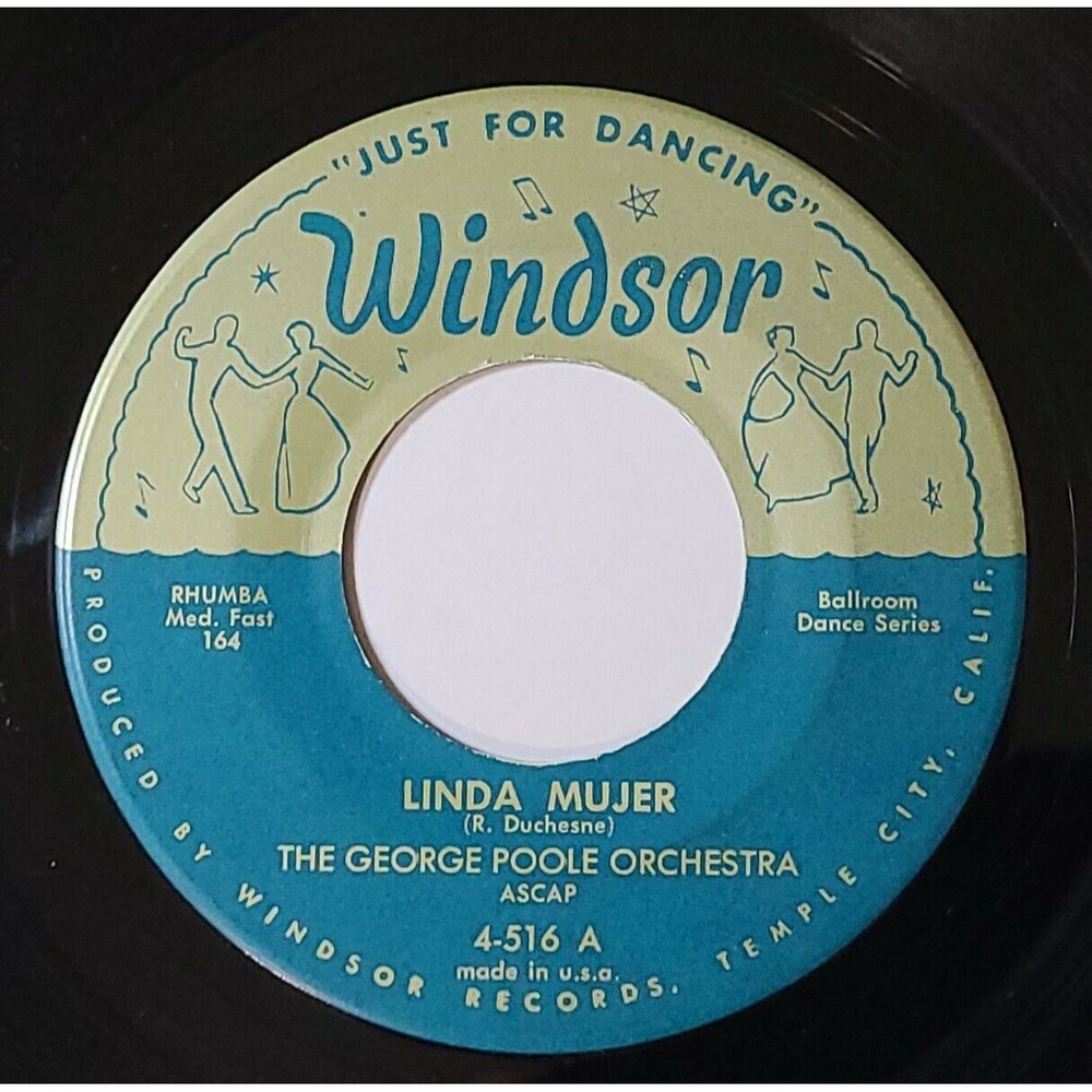 George Poole Orch. 45 Linda Mujer / Quizas Quizas Quizas on Windsor Latin Jazz